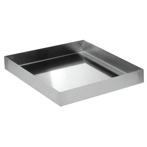 Expressly Hubert® Rectangular Stainless Steel Pan - 12"L x 10"W x 1 1/2"H