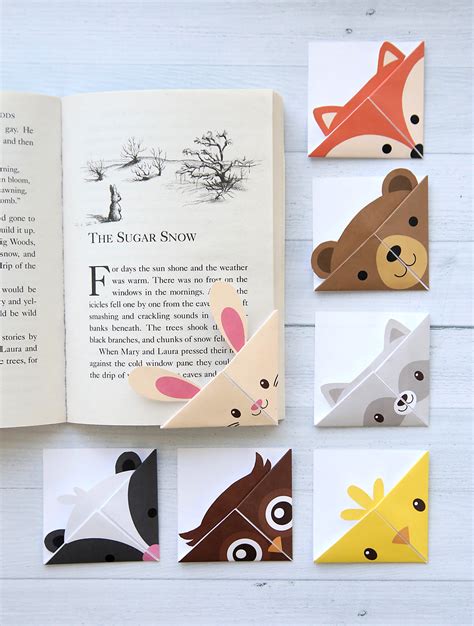 DIY woodland animals origami bookmarks {print + fold} - It's Always Autumn