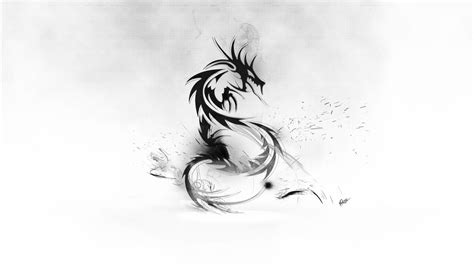 Black and White Dragon Wallpapers - Top Free Black and White Dragon Backgrounds - WallpaperAccess