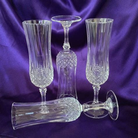 Lead Crystal Champagne Flutes Cristal d'Arques Durand