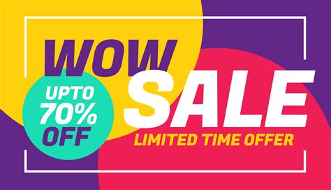 advertising sale banner design with colorful background - Download Free ...