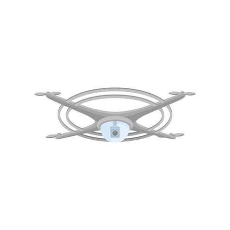 Premium Vector | Flat vector icon of flying drone with 4 rotor blades ...