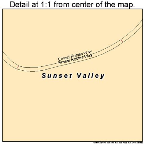 Sunset Valley Texas Street Map 4871324