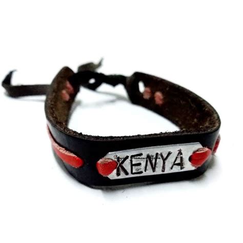 Brown Leather Bracelet-Red - Beyond Glamour Africa