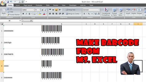 How to Make BARCODE in Excel with EASY - YouTube