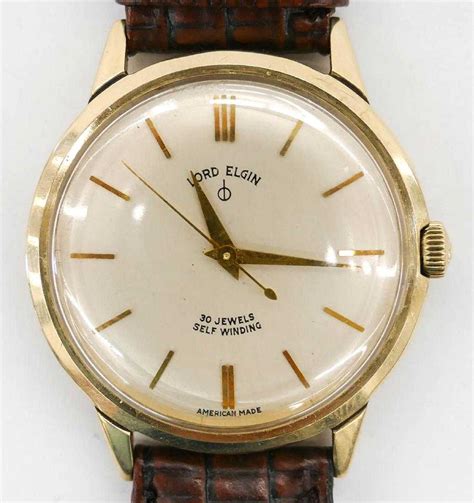 Vintage Lord Elgin 14k Gold Wrist Watch. Automatic 30