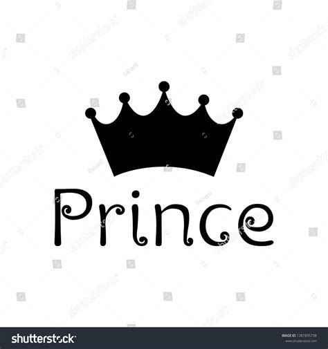 Prince Text Logo Crown Symbol Black Stock Vector (Royalty Free) 1387895738 | Shutterstock