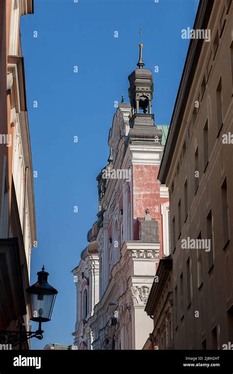 Church spire in Poznan, Poland. Tourism in Poland Stock Photo - Alamy