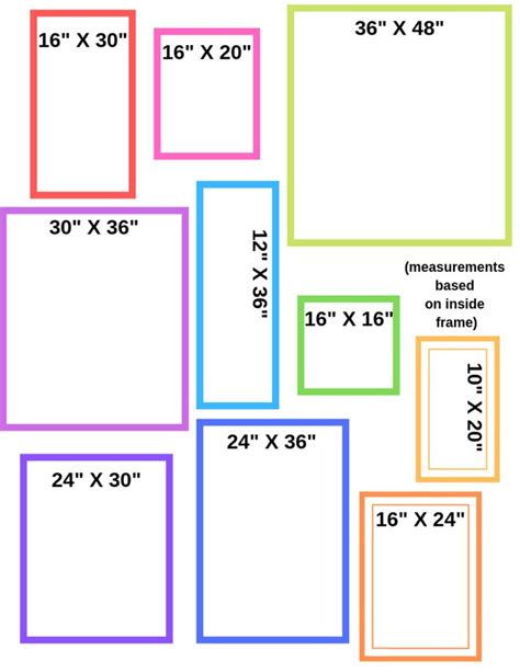 Canvas Sizing Guide (Standard Canvas Sizes Here at Canvas Vows ...