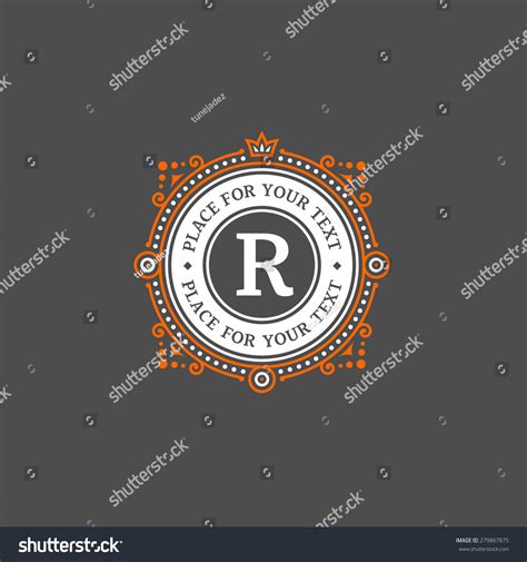 Simple Monogram Design Template Letter R Stock Vector (Royalty Free ...