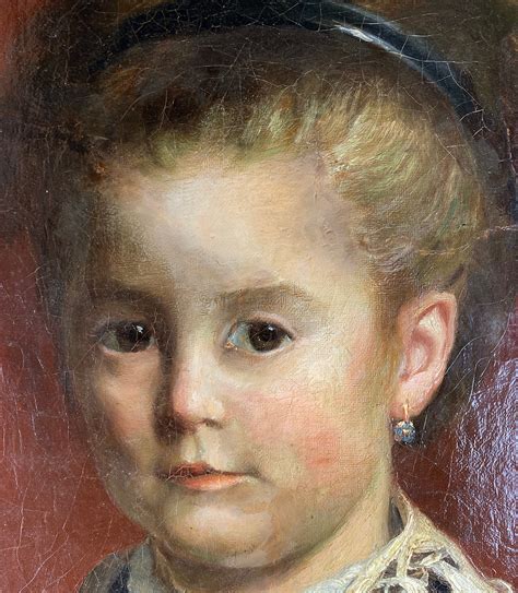 Fine Antique French Impressionist Portrait of a Child, Young Girl, Oil – Antiques & Uncommon ...