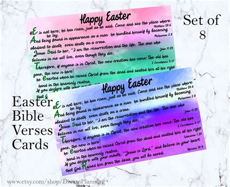 Scripture Easter Cards, Easter Bible Verses Cards, Printable Easter Card, Bible Journaling ...