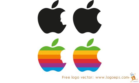 Apple Logo Tribute To Steve Jobs vector - Free download vector logo of Apple - Steve Jobs