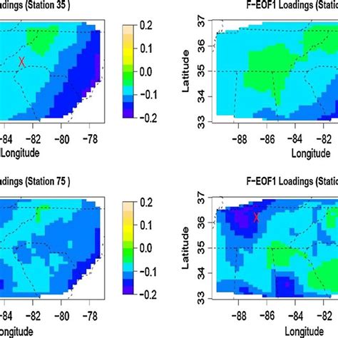 Plots of the first four fitted empirical orthogonal functions of the... | Download Scientific ...