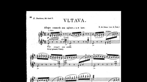 Smetana/Kàan/Lee "Vltava"("The Moldau") from the Symphonic poem "Má vlast" (with score) Chords ...