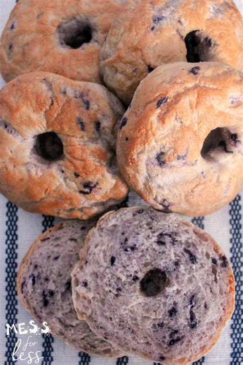 The Best Homemade Blueberry Bagels - Mess for Less