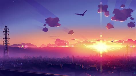 Anime Scenery Sunset 4k Wallpaper,HD Anime Wallpapers,4k Wallpapers ...