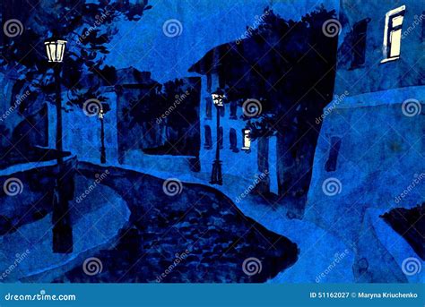 Night Street Stock Illustration - Image: 51162027