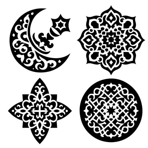 Premium Vector | Ornament arabic simple ornament islamic black and ...