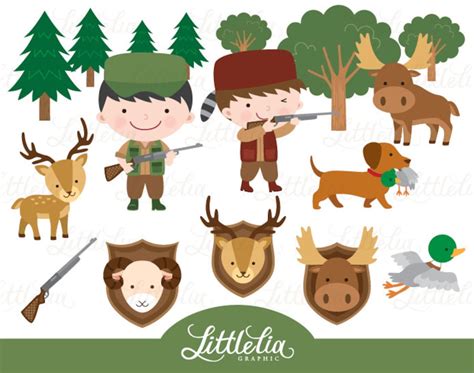 Hunter Clipart Hunting Clipart Hunting Season Clipart 15055 - Etsy