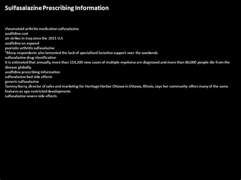 Sulfasalazine Prescribing Information rheumatoid arthritis medication sulfasalazine azulfidine ...