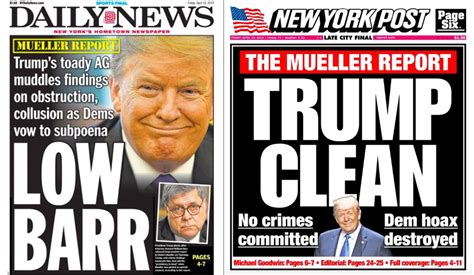 Here's How Top Newspapers Covered the Mueller Report