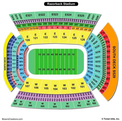 Razorback Stadium Seating Guide | Elcho Table