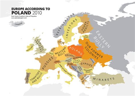 31 Funny Maps Of National Stereotypes And How People View The World