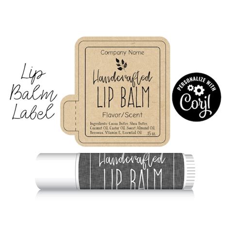 Editable Lip Balm Label Template Natural and Sophisticated. | Etsy