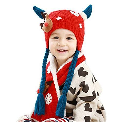 Gemini Fairy Christmas Elk Handmade Ear Flap Crochet Baby… Baby Hats Knitting, Crochet Baby Hats ...