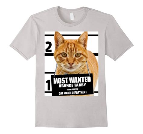 Most Wanted Orange Tabby Cat T-shirt – Feline Tee Shirts-T-Shirt – Managatee