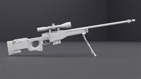 AWM Sniper Rifle 3D Model on Behance