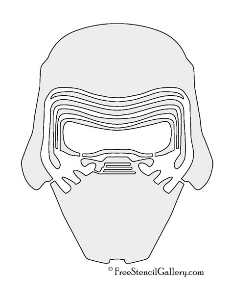 Kylo Ren Mask Stencil | Free Stencil Gallery