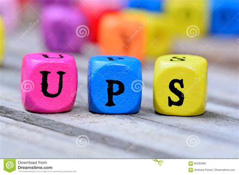Ups word on table stock image. Image of horizontal, guilt - 82582699