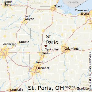 St Paris Ohio Map | Time Zones Map