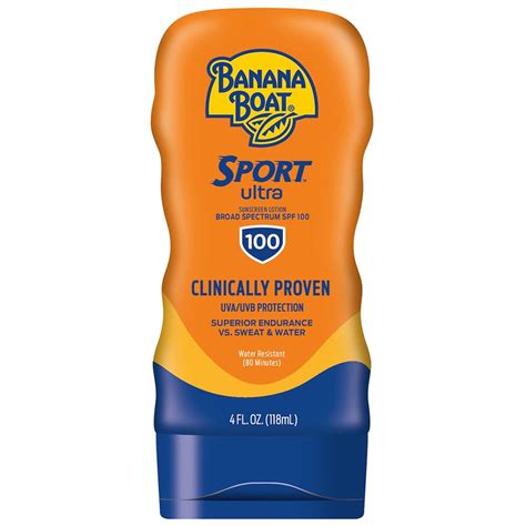 Banana Boat Sport Performance Broad Spectrum Sunscreen Lotion, SPF 100 | Walgreens