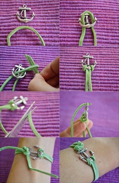 PS : ♡: diy: anchor bracelet Diy Projects To Try, Crafts To Do, Craft Projects, Navy Crafts ...