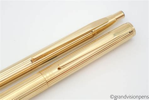 Vintage MONT BLANC Noblesse Fountain Pen & Ballpoint Set Rolled Gold ...