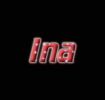 Ina Logo | Free Name Design Tool from Flaming Text