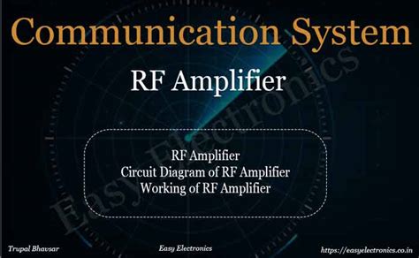 RF amplifier - Working, Circuit Diagram, and Advantages