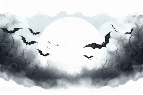 Group of bats flying through a cloudy sky. Generative AI 31581907 Stock ...