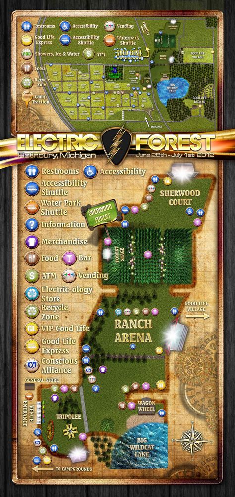 Map :: Electric Forest Festival :: June 28 - July 1, 2012 :: Rothbury ...