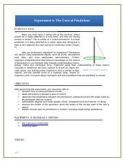 Experiment No. 6 Conical Pendulum.docx - Experiment 6: The Conical Pendulum INTRODUCTION Have ...