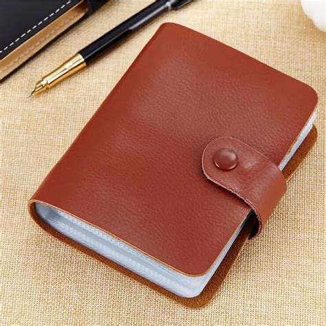 New Fashion 60 card slots Genuine leather business card holder credit card case wallet 6 colors ...