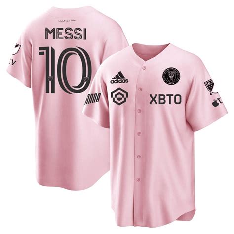 Lionel Messi Inter Miami Baseball Cool Base Jersey - Stitched Men ...