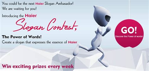 Contest !! One Word Slogan Win Exciting Prize Every Week !! Haier ...