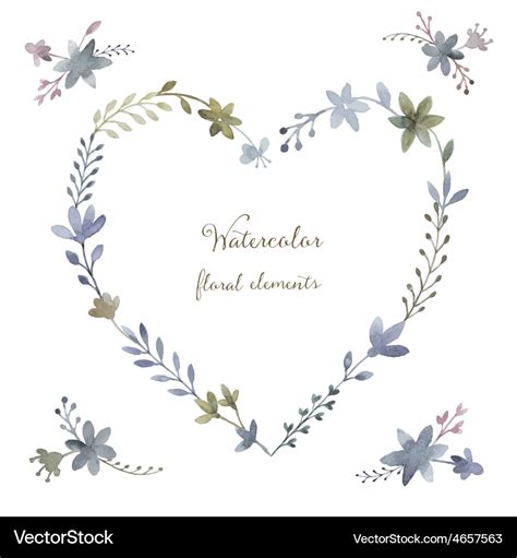 Watercolor heart Royalty Free Vector Image - VectorStock