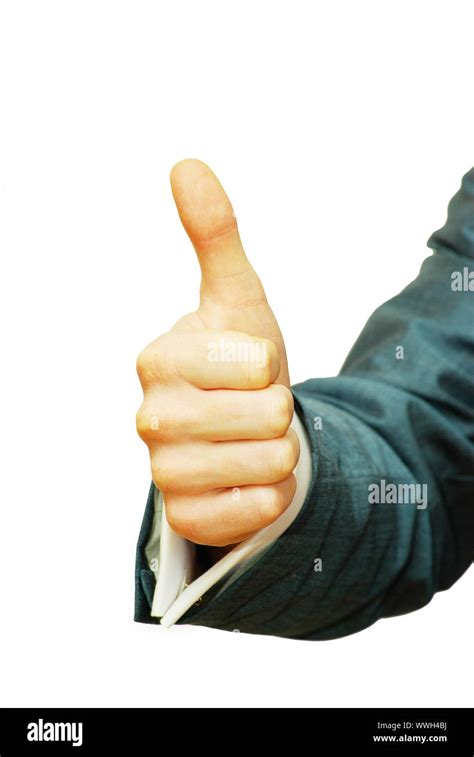 success hand sign isolated on white Stock Photo - Alamy