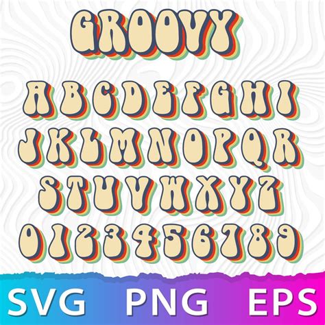 Groovy Lettering Alphabet, Groovy Font, Alphabet Style, Retro Font ...
