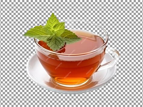 Premium PSD | Freshly made sweet green tea cup isolated on transparent ...